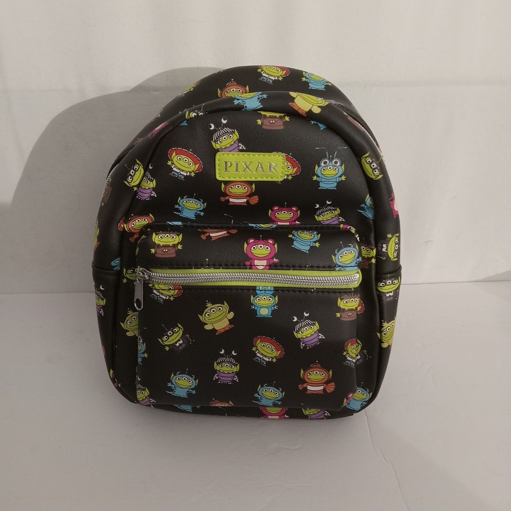 Loungefly Pixar Alien Backpack - Black and Multicolor